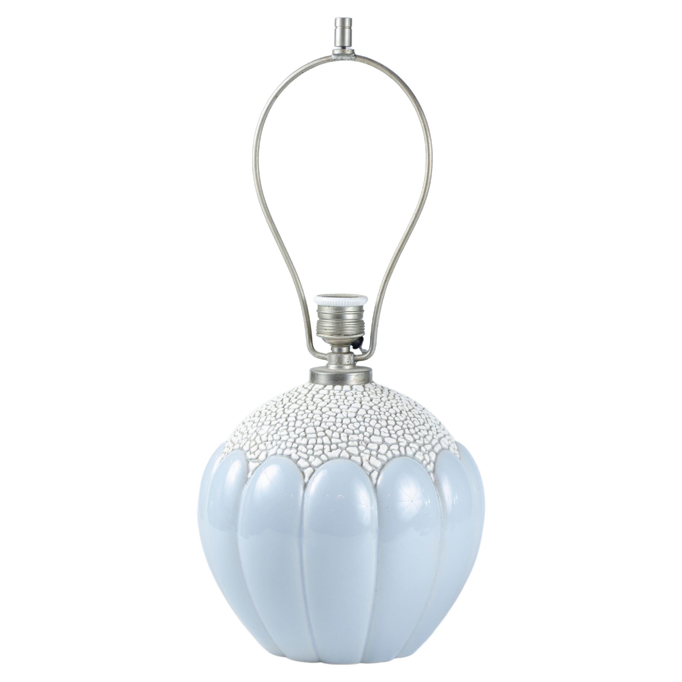 Enameled Ceramic Lamp by Saint Clement For Sale