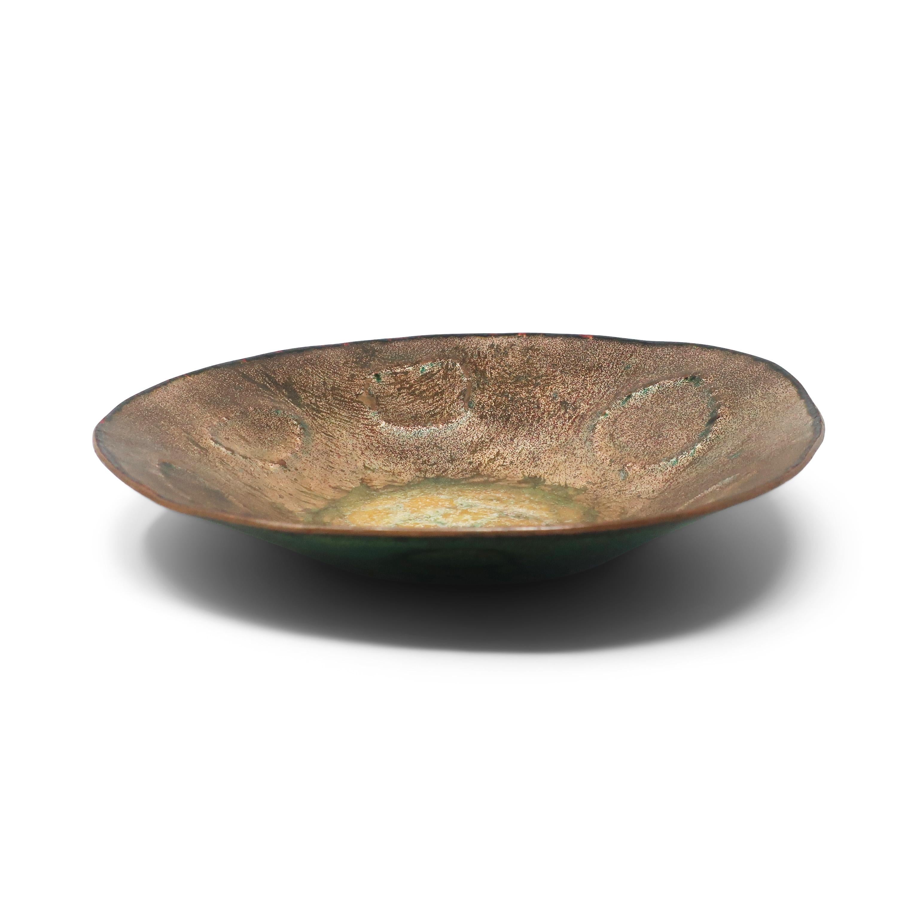 Mid-Century Modern Bol en cuivre émaillé de Paolo De Poli en vente