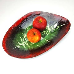 Enameled Copper Bowl Dish Centerpiece Paolo De Poli Gio Ponti Style Italian