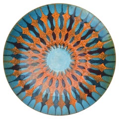 Enameled Copper Bowl Dish Keep All by Margarete Ernst Geometric Pattern MCM