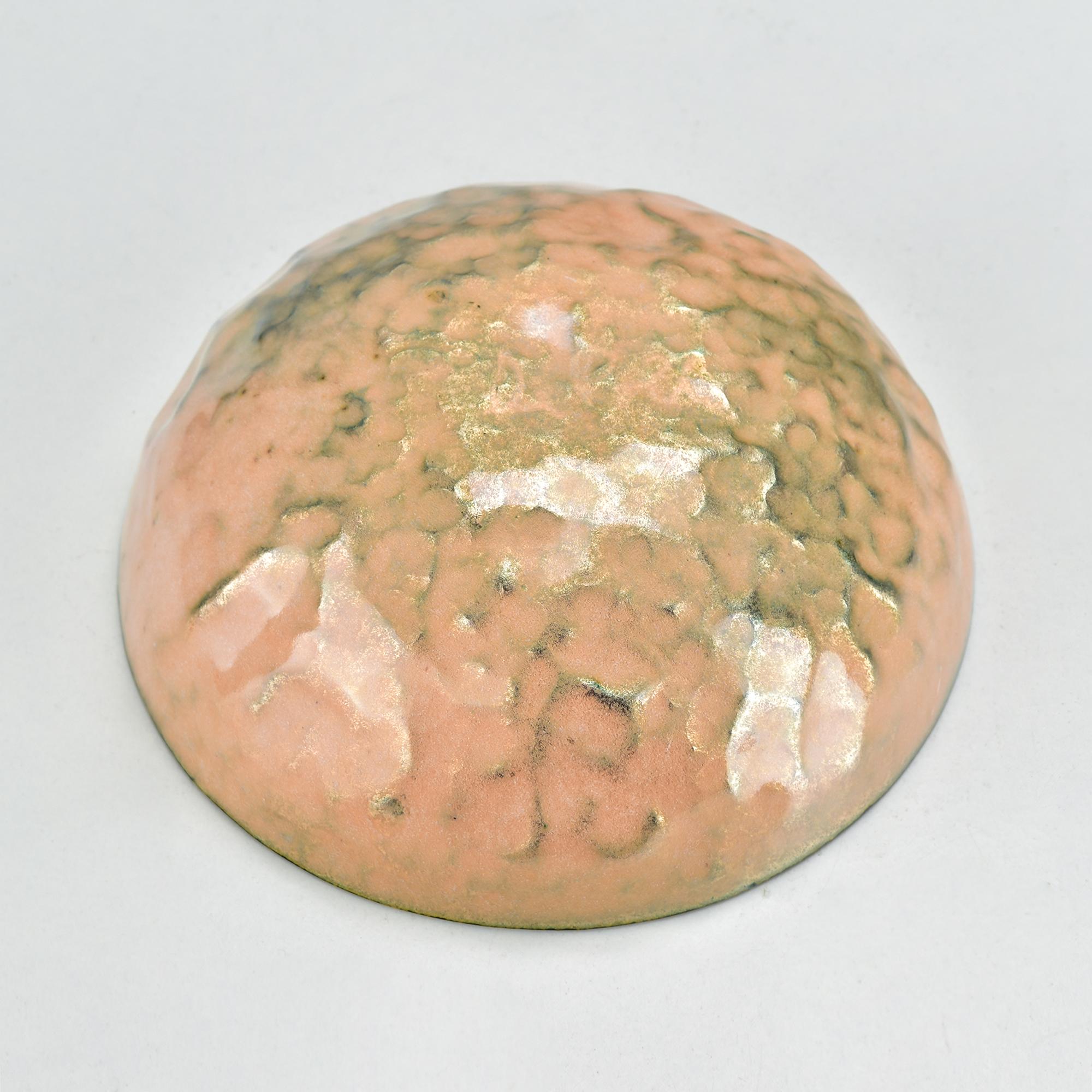 Enameled Copper Bowl Dish Paolo De Poli Italian Mid Century Modern Gio Ponti Era For Sale 1