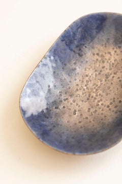 Centre de table en cuivre émaillé signé Del Campo