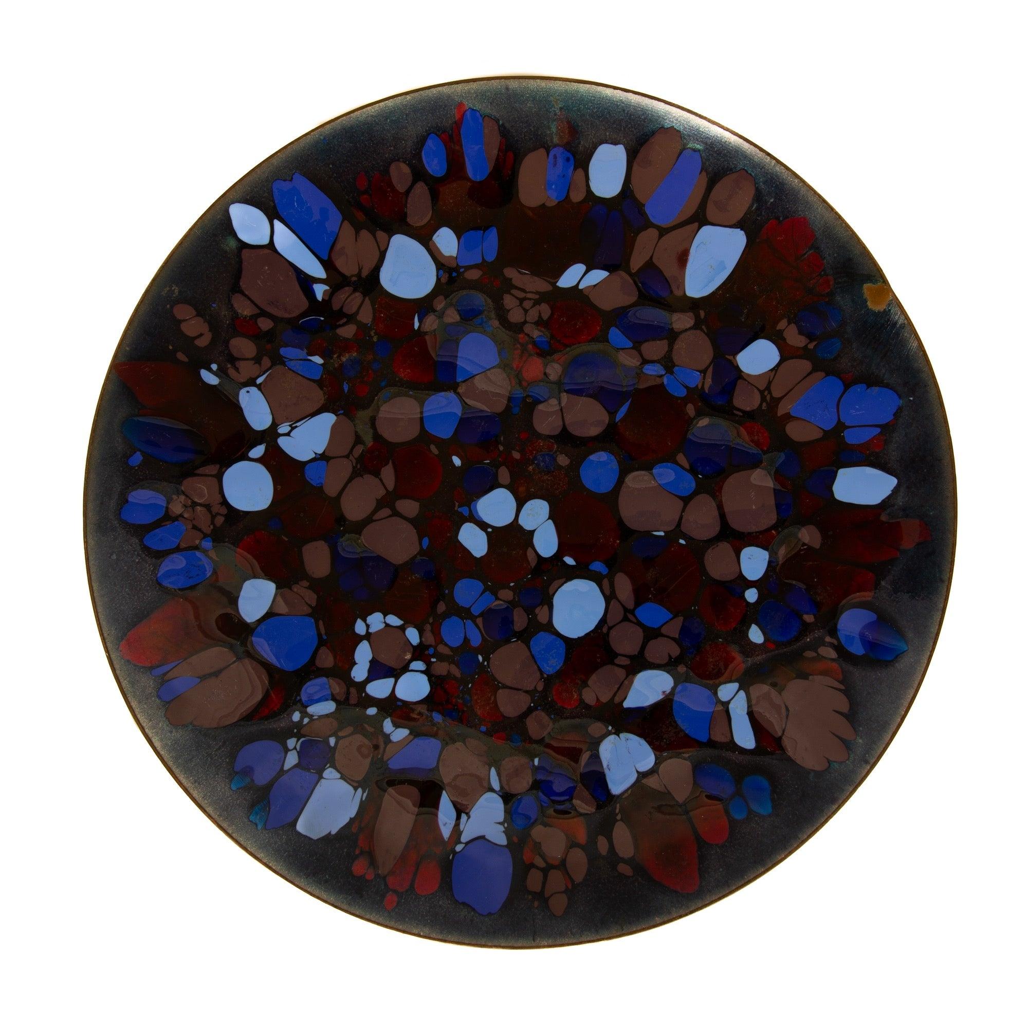 Plato de cobre esmaltado de Win Ng, 1957