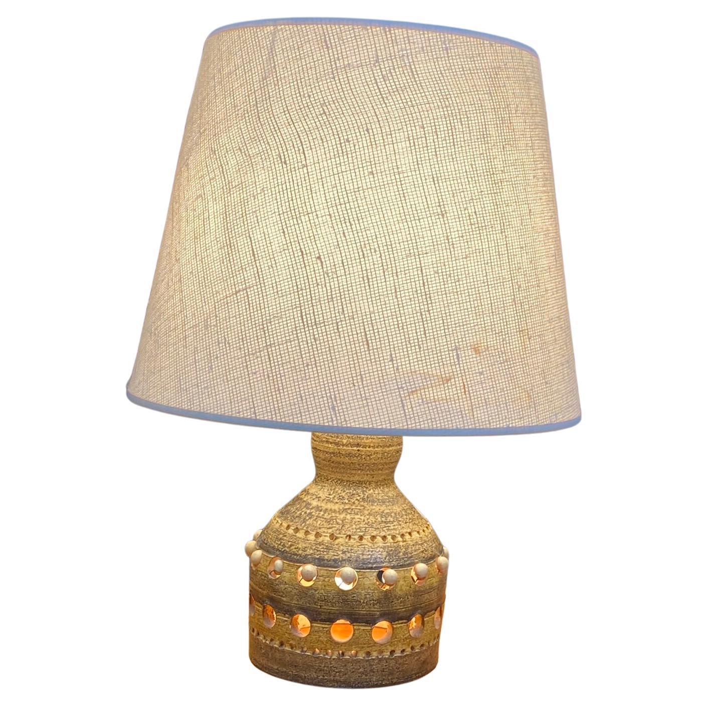 Enameled Earthenware Lamp Attributed to Georges Pelletier For Sale