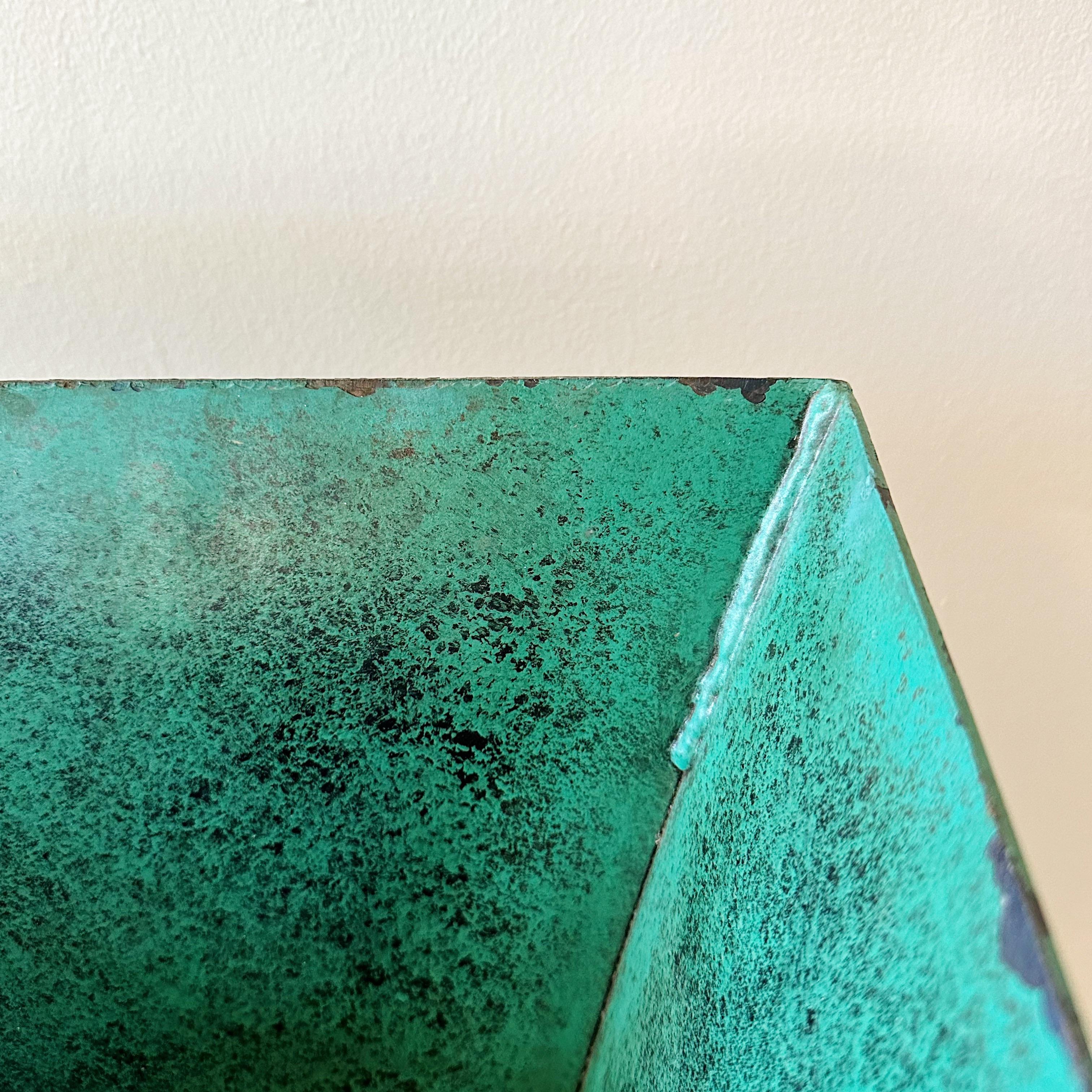 Enameled Faux Bronze Finish Metal Hourglass Dining Table Base For Sale