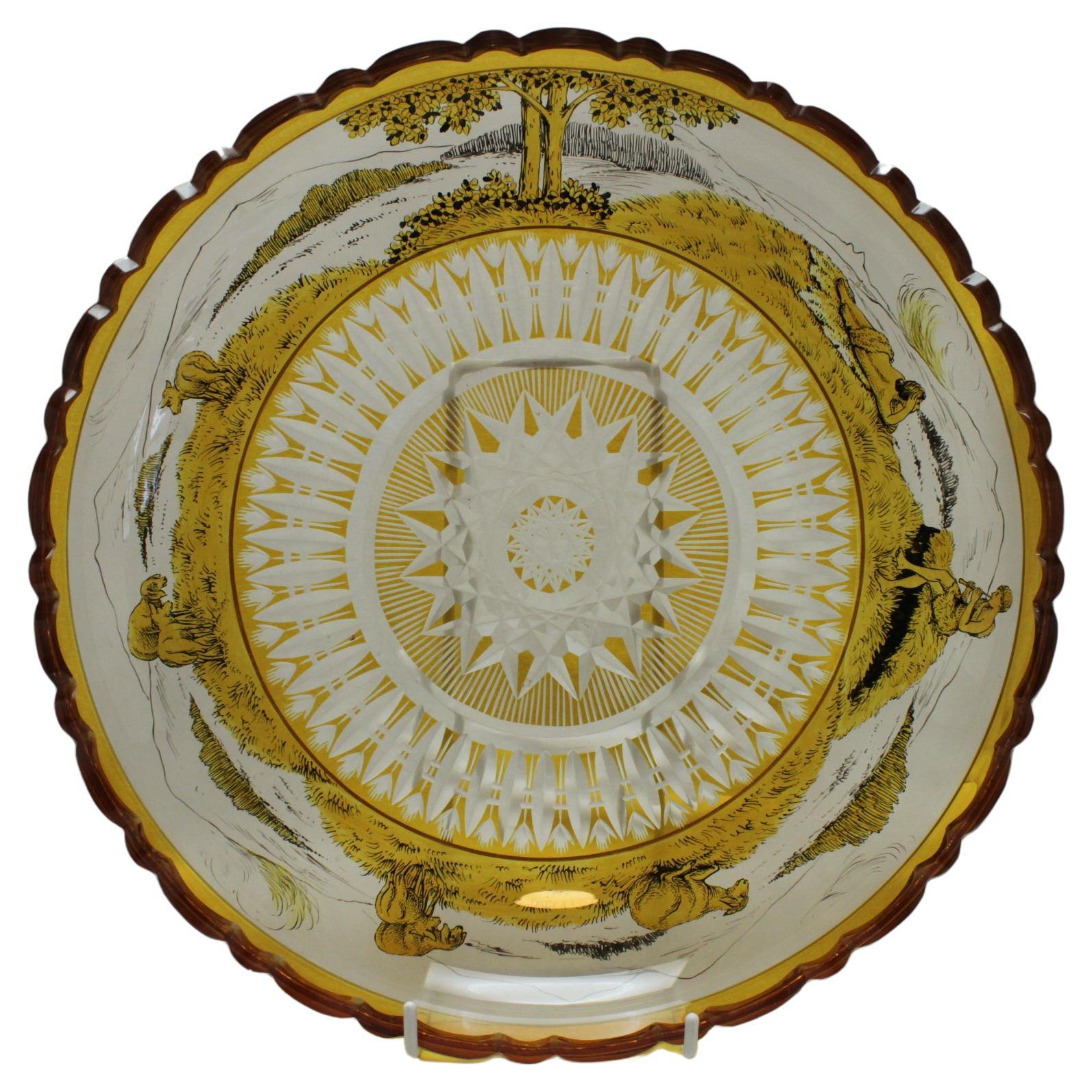 Enameled Glass Bowl Probably by Adolf Beckert