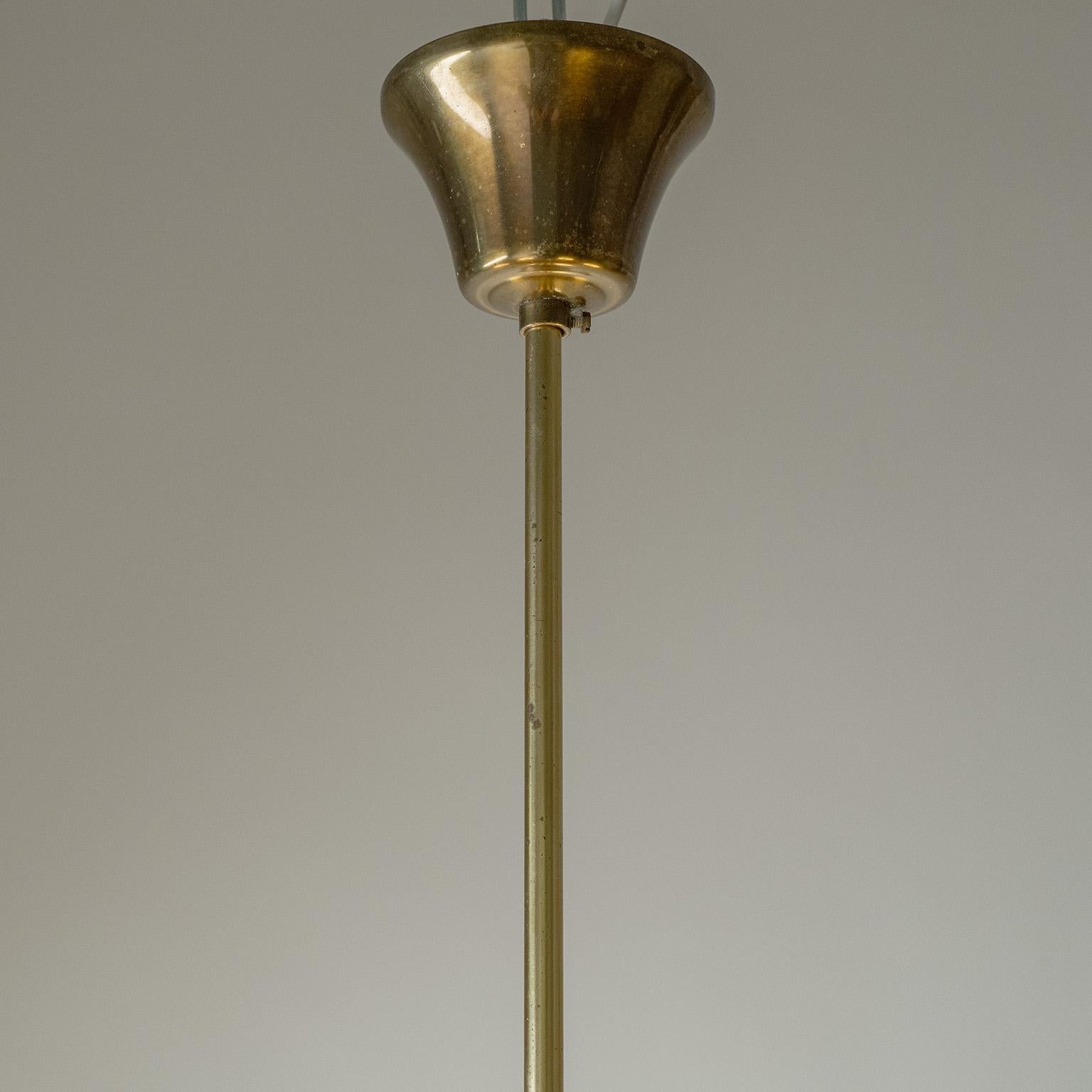 Enameled Glass Chandelier, circa 1960 3