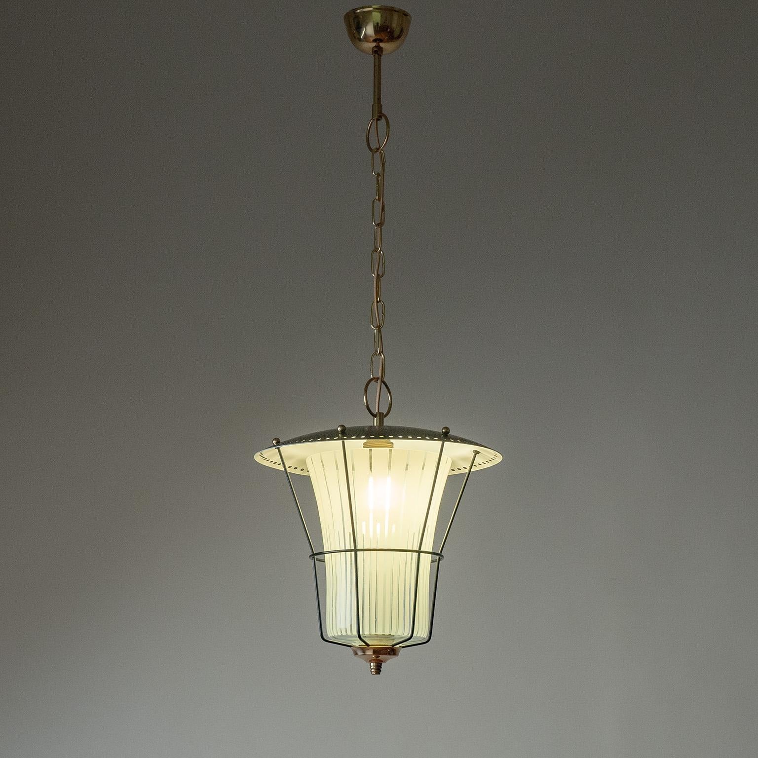 Enameled Glass Lantern, 1950s 1