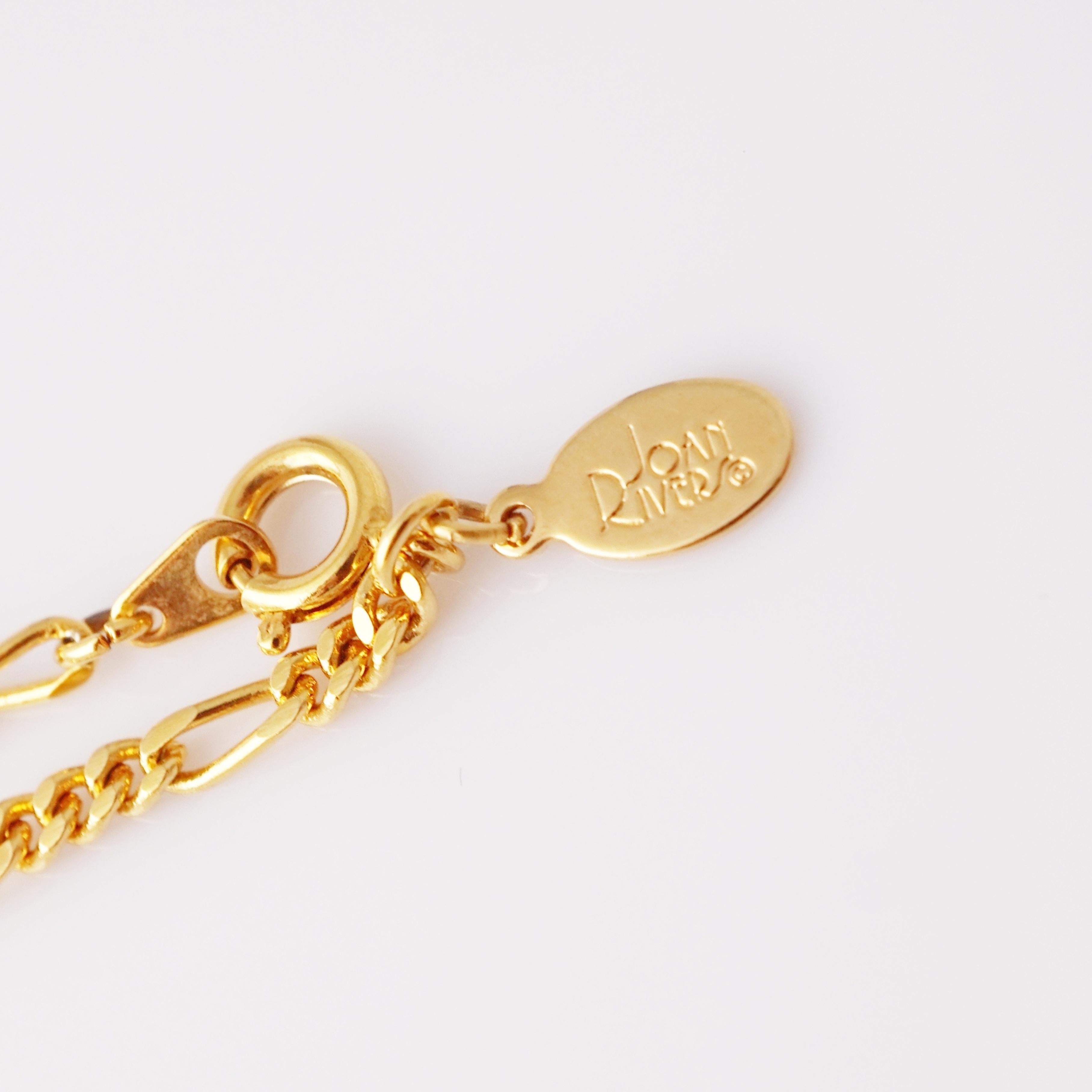 Emaillierte Lorgnette Lupen-Anhänger Halskette von Joan Rivers, 1990er Jahre im Zustand „Gut“ im Angebot in McKinney, TX
