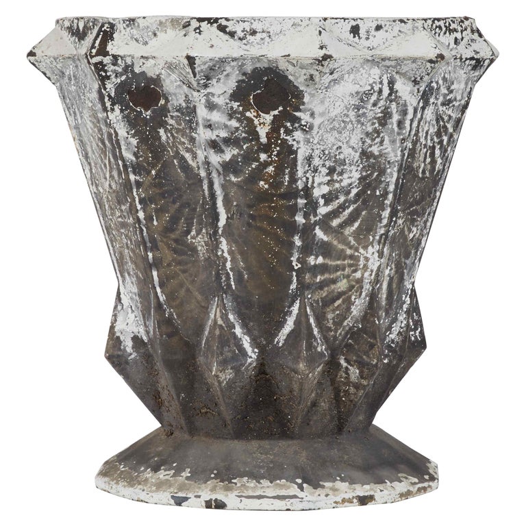 Enameled Metal Planter For Sale at 1stDibs