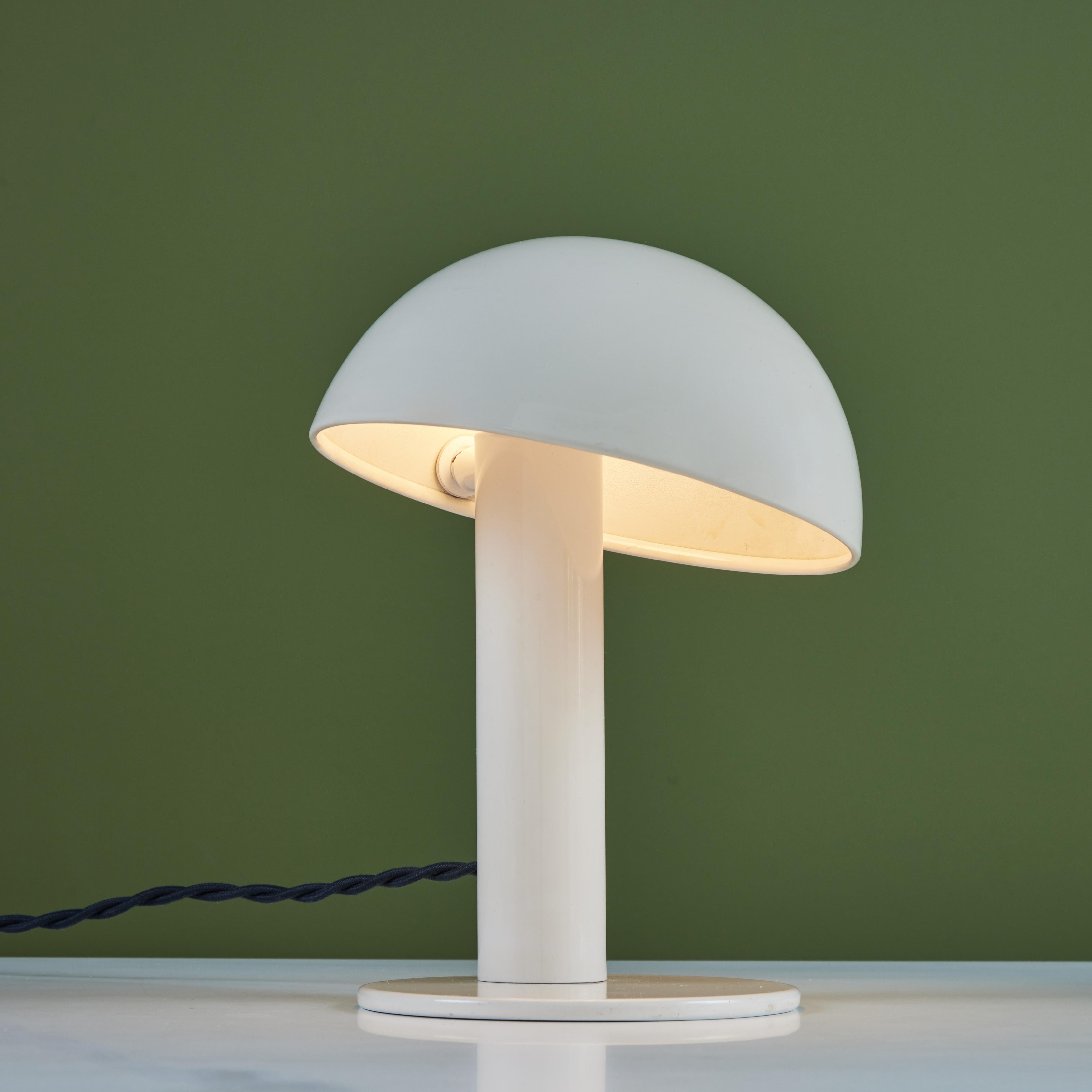 Enameled Mushroom Shade Table Lamp For Sale 4