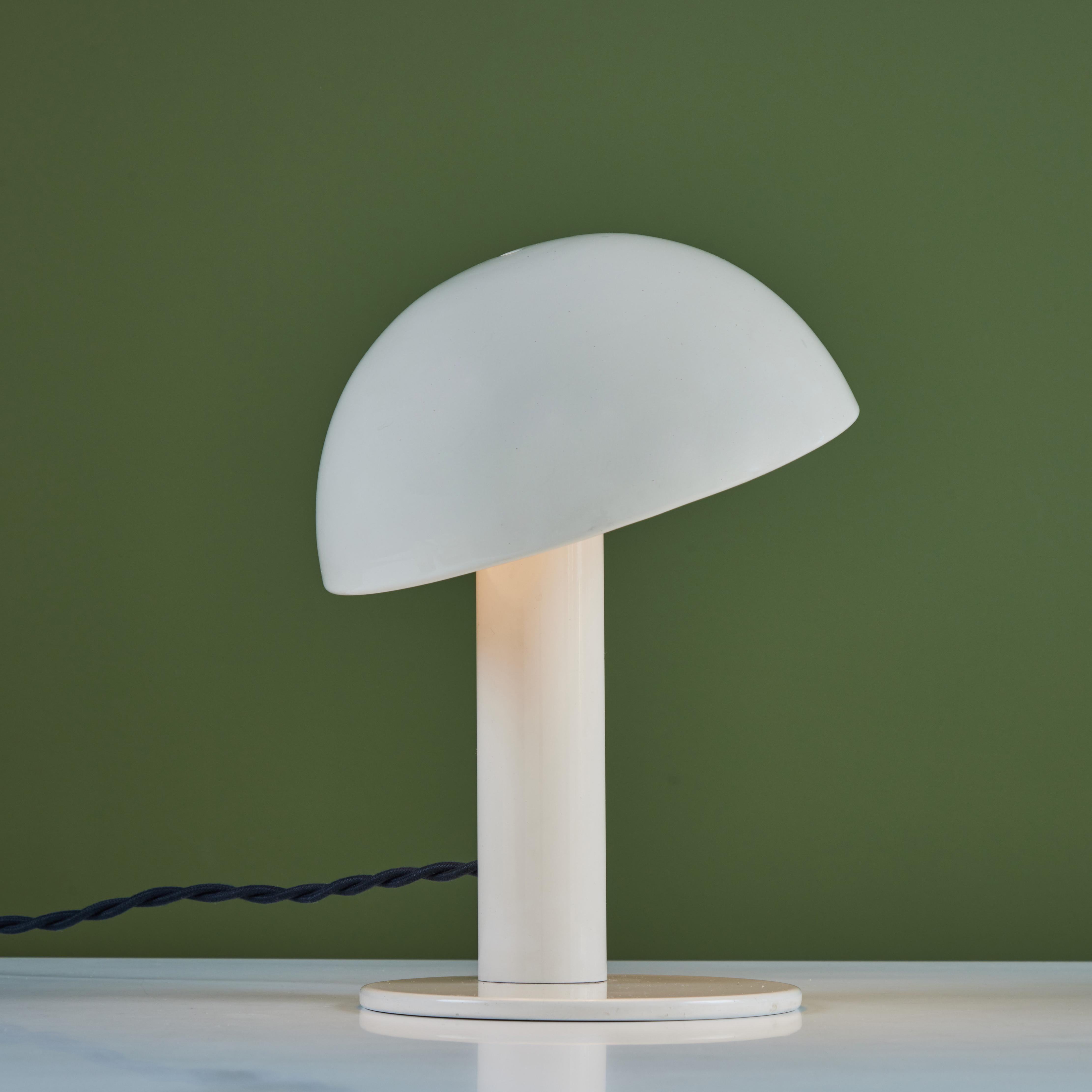 Enameled Mushroom Shade Table Lamp For Sale 5