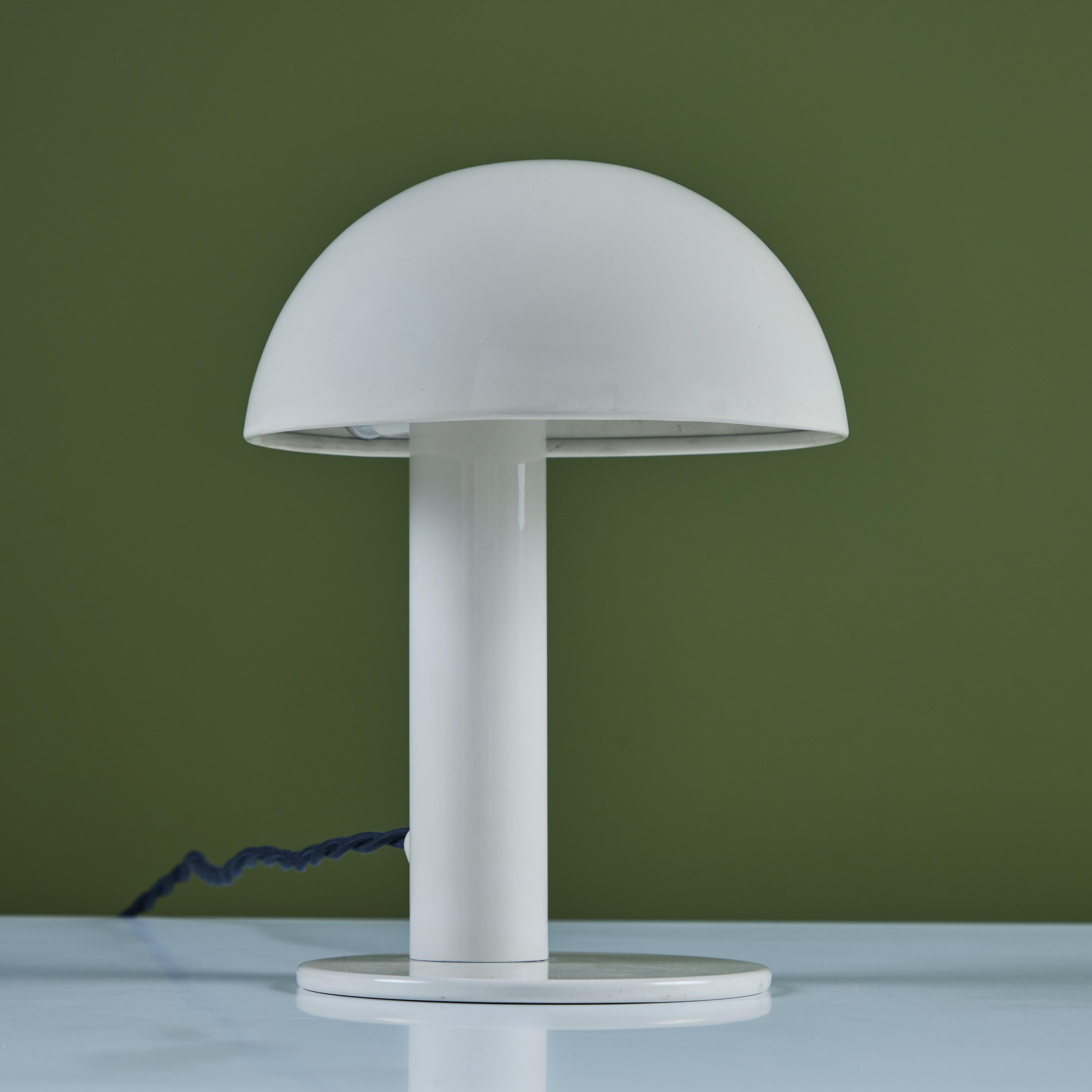Enameled Mushroom Shade Table Lamp For Sale 1