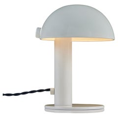 Used Enameled Mushroom Shade Table Lamp