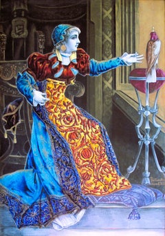 Enameled Painting On Porcelain Plate From The End Of The 19th Century