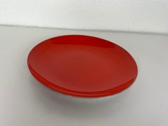 Ciotola in metallo rosso smaltato di Leif Wessmann per Knoll International
