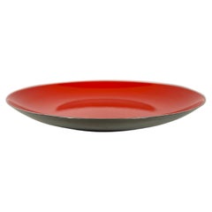 Enameled Red Metal Bowl by Leif Wessmann for Knoll International