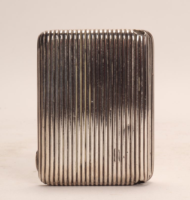 Late 19th Century Enameled Silver Cigarette Case, France 1900 For Sale