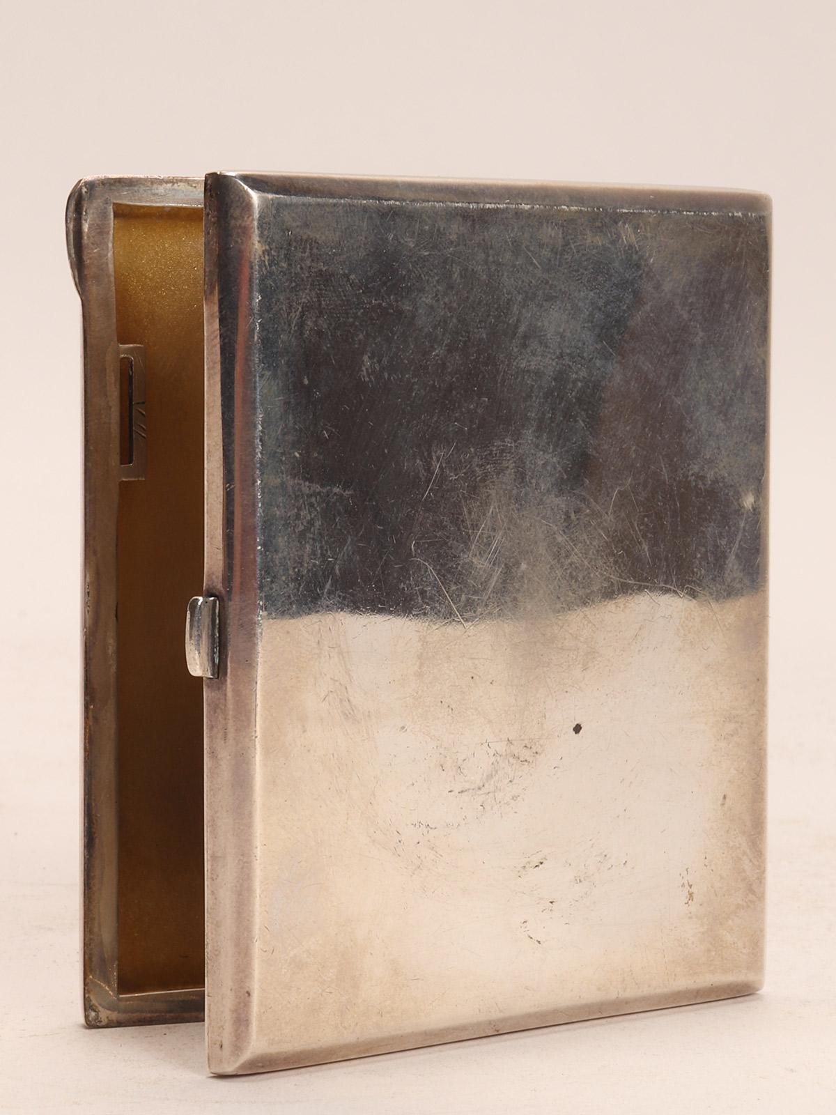Silver Enameled silver cigarette case with a portrait of Franz Joseph, Italy 1900. For Sale