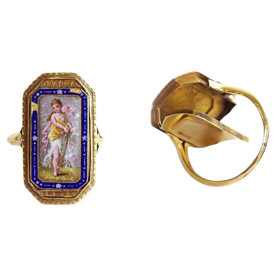 Antique Enamel Rings - 1,335 For Sale at 1stDibs | enamel rings vintage ...