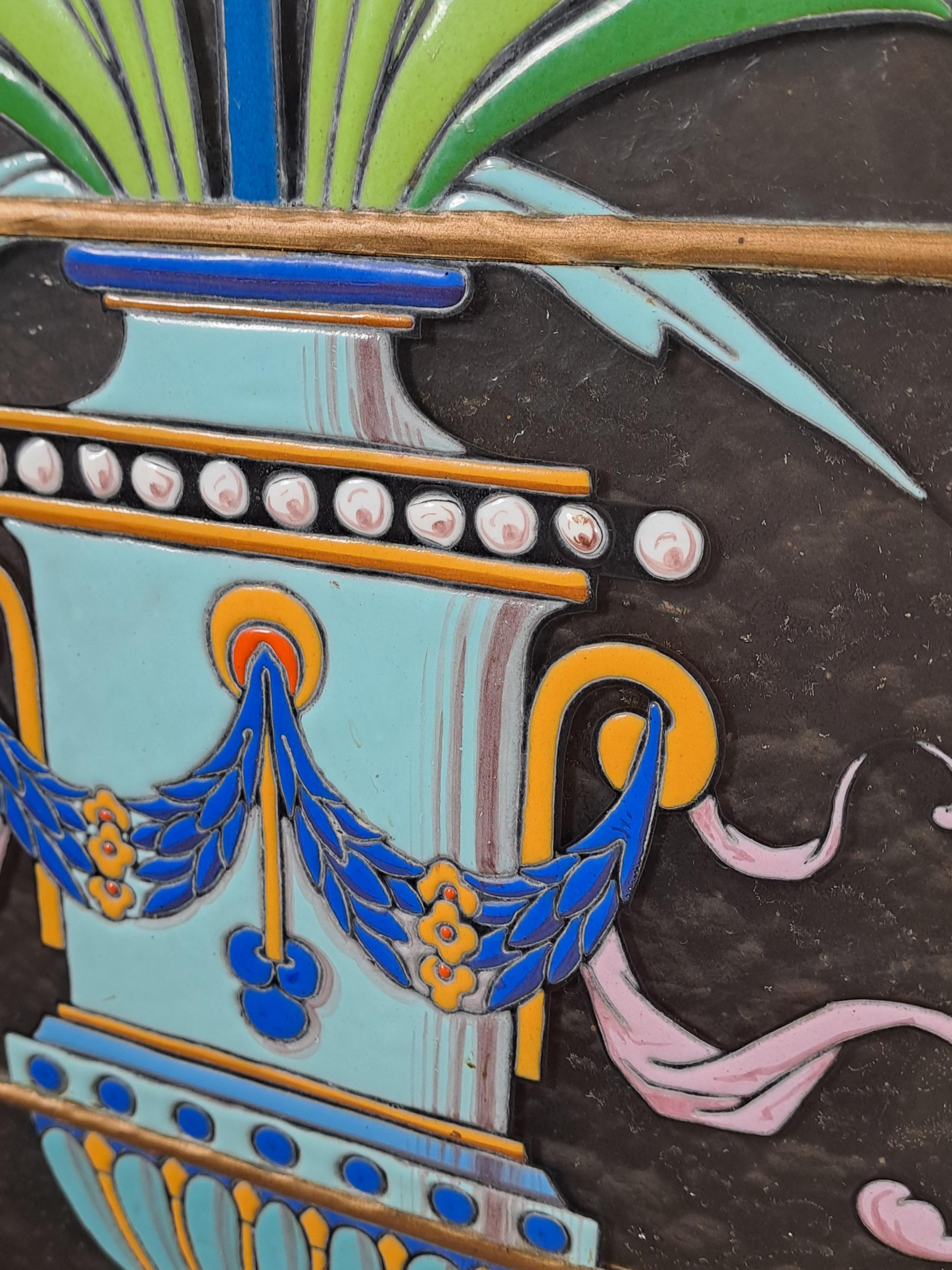 Enameled Stained Glass Windows Attributed To Amédée De Caranza Mounted On A Doub 4