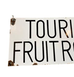 Cartel de acero esmaltado para "Frutería turística"