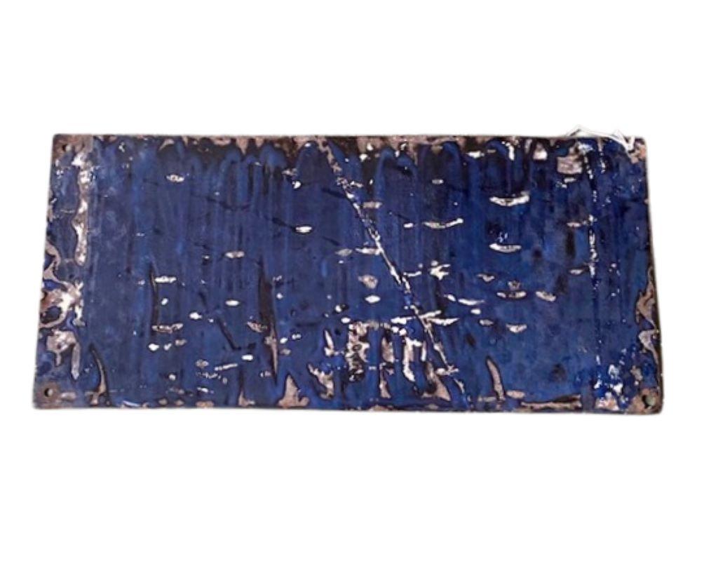 XX secolo Cartello in acciaio smaltato per la 