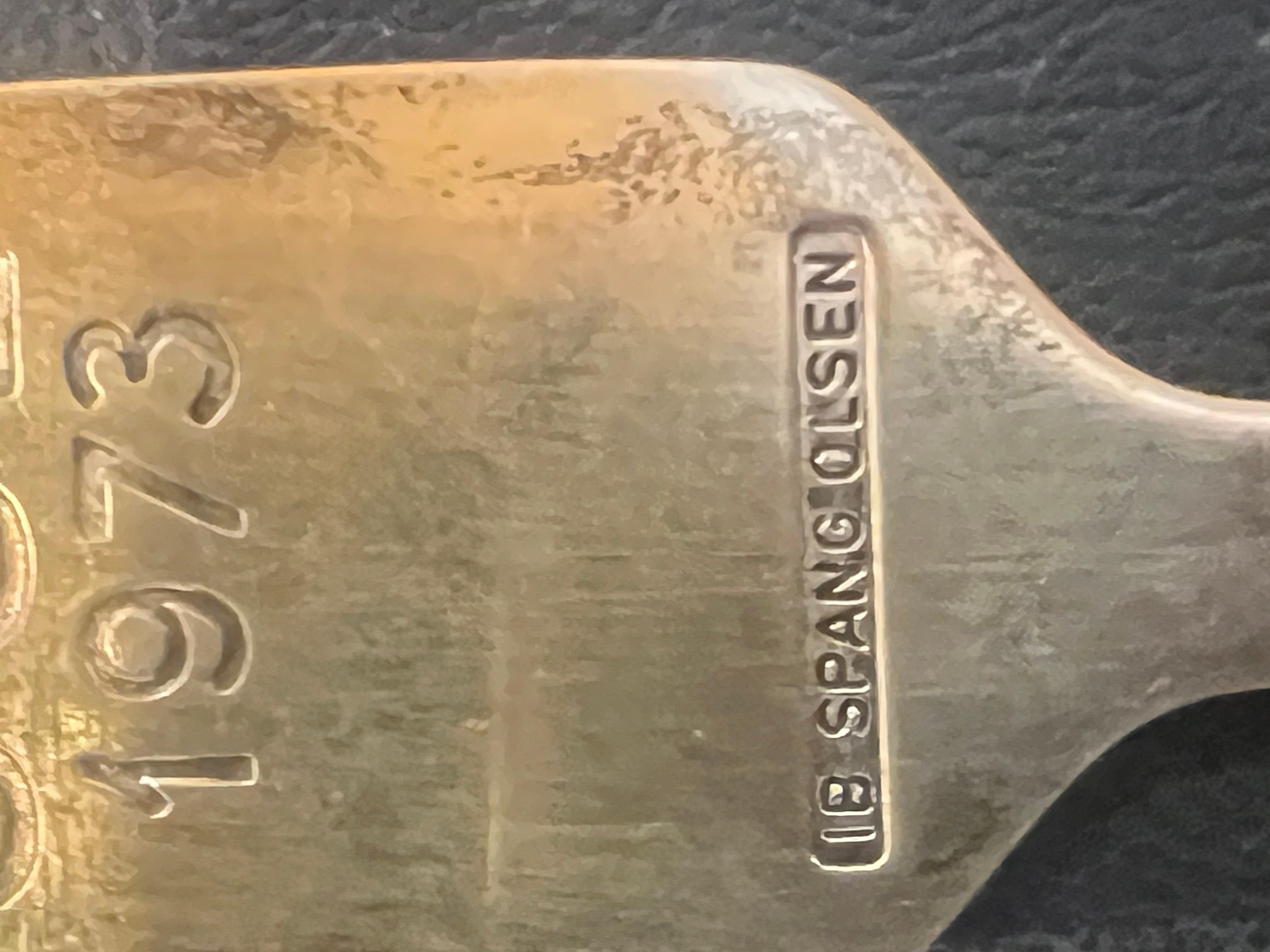 Argento 925 Collection'S in argento smaltato di 7 cucchiai di Bjorn Wiinblad Danish Modern in vendita