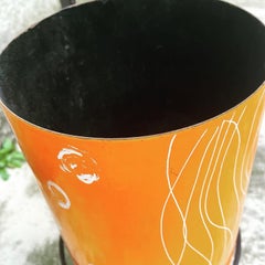 Enameled Umbrella Stand with Brass Feet by Siva Poggibonsi, 1950s