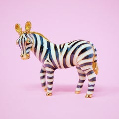 Enameled Zebra Brooch by Ciner, Signed