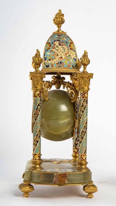 Cheminée émaillée et cloisonnée