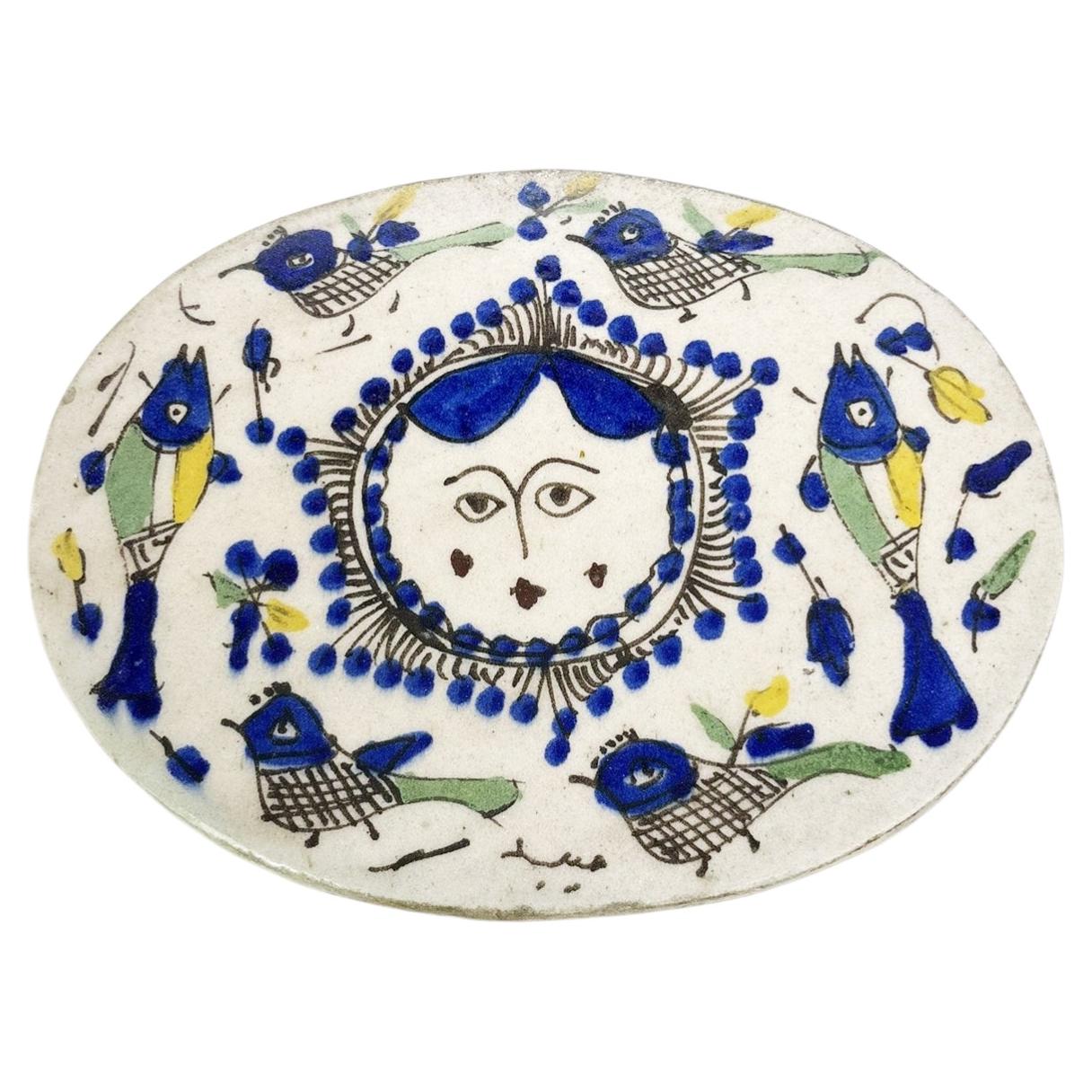 Enamelled ceramic centerpiece, France, 1930