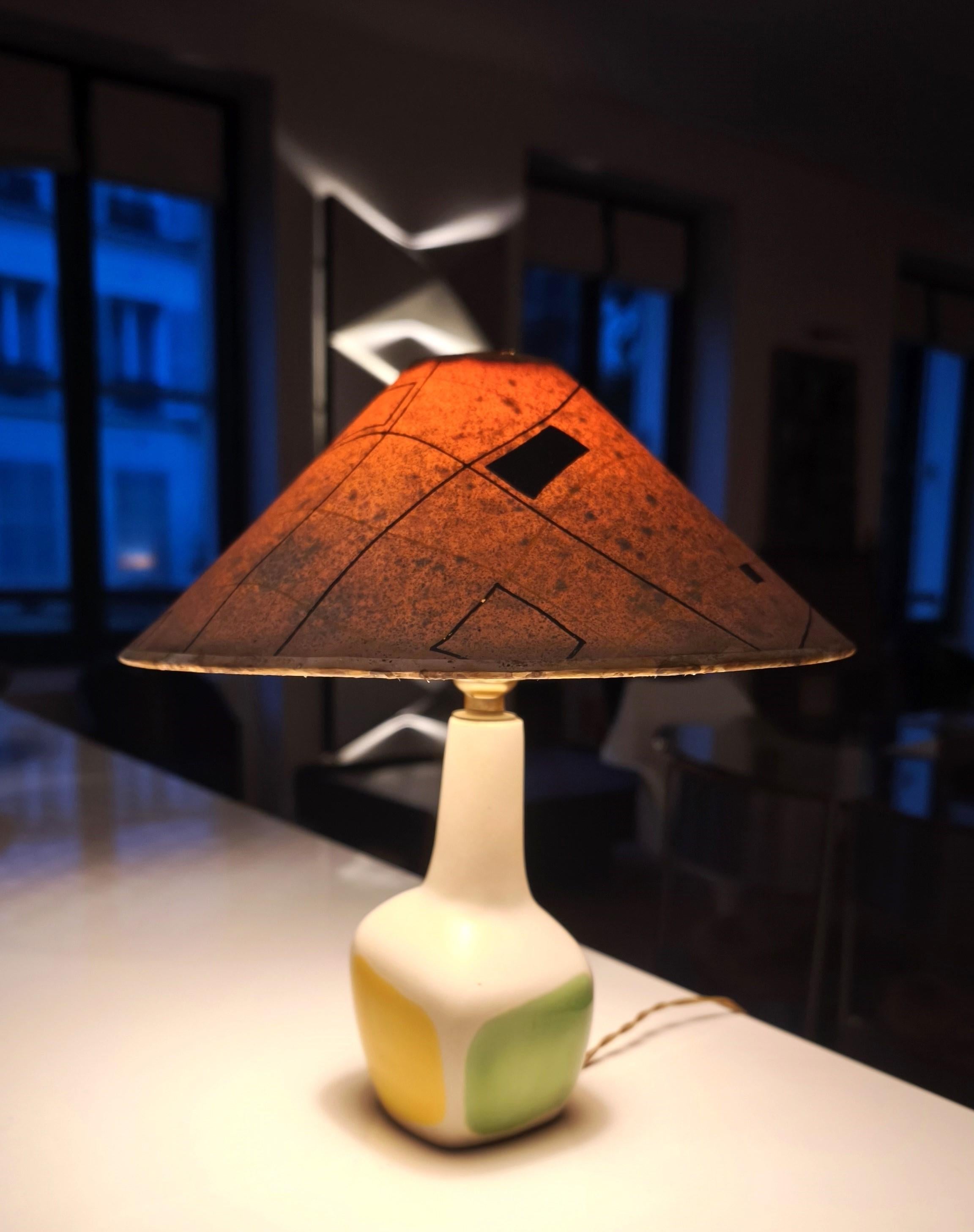 Lampe en céramique émaillée, années 1950, attribuée à Roland Brice - Biot -France Bon état - En vente à Paris, FR
