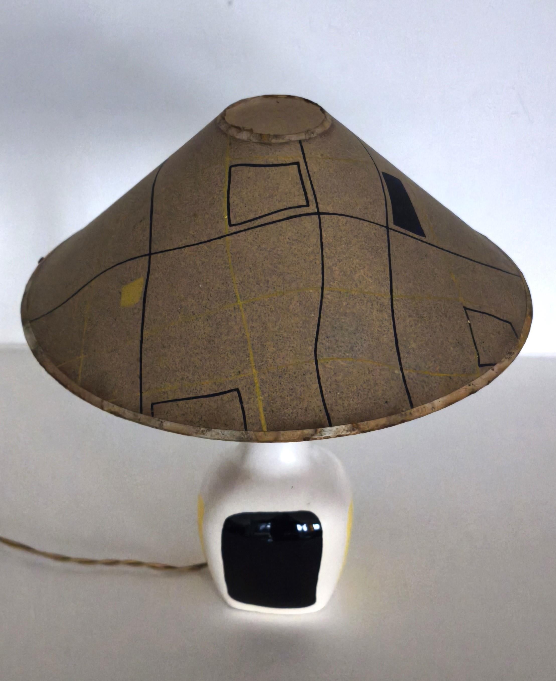 Lampe en céramique émaillée, années 1950, attribuée à Roland Brice - Biot -France en vente 1