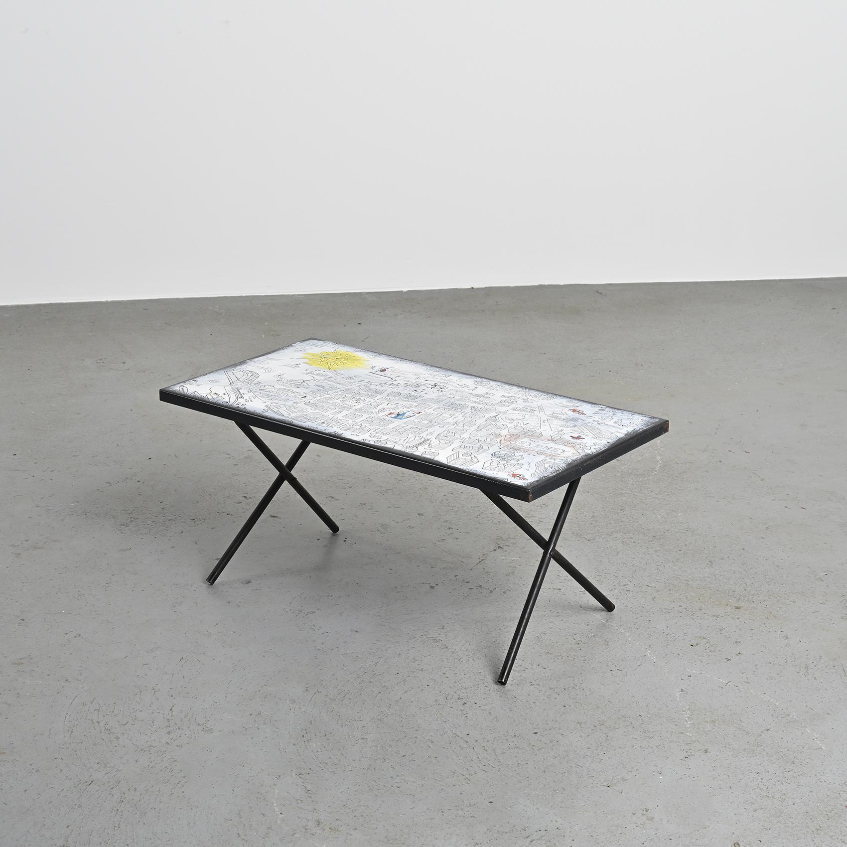 Enamelled coffee table by Bernard Hesling, Sydney, circa 1970 For Sale 4