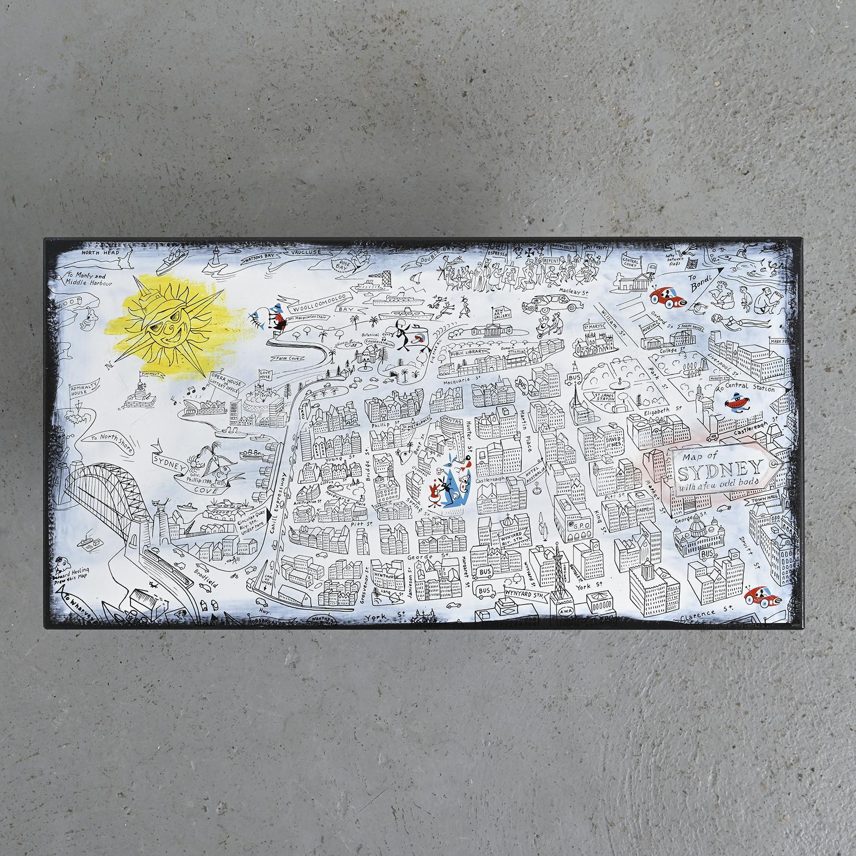 Mid-Century Modern Enamelled coffee table by Bernard Hesling, Sydney, circa 1970 For Sale