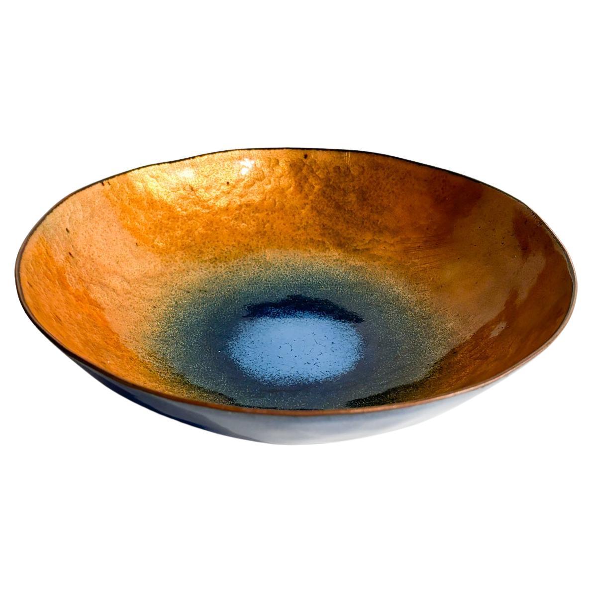 Enamelled Copper Bowl by Paolo De Poli from the 1950s For Sale
