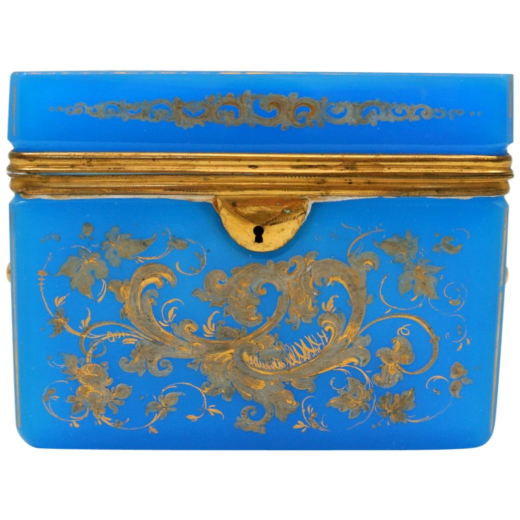 Enameled Opaline Box