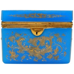 Antique Enameled Opaline Box