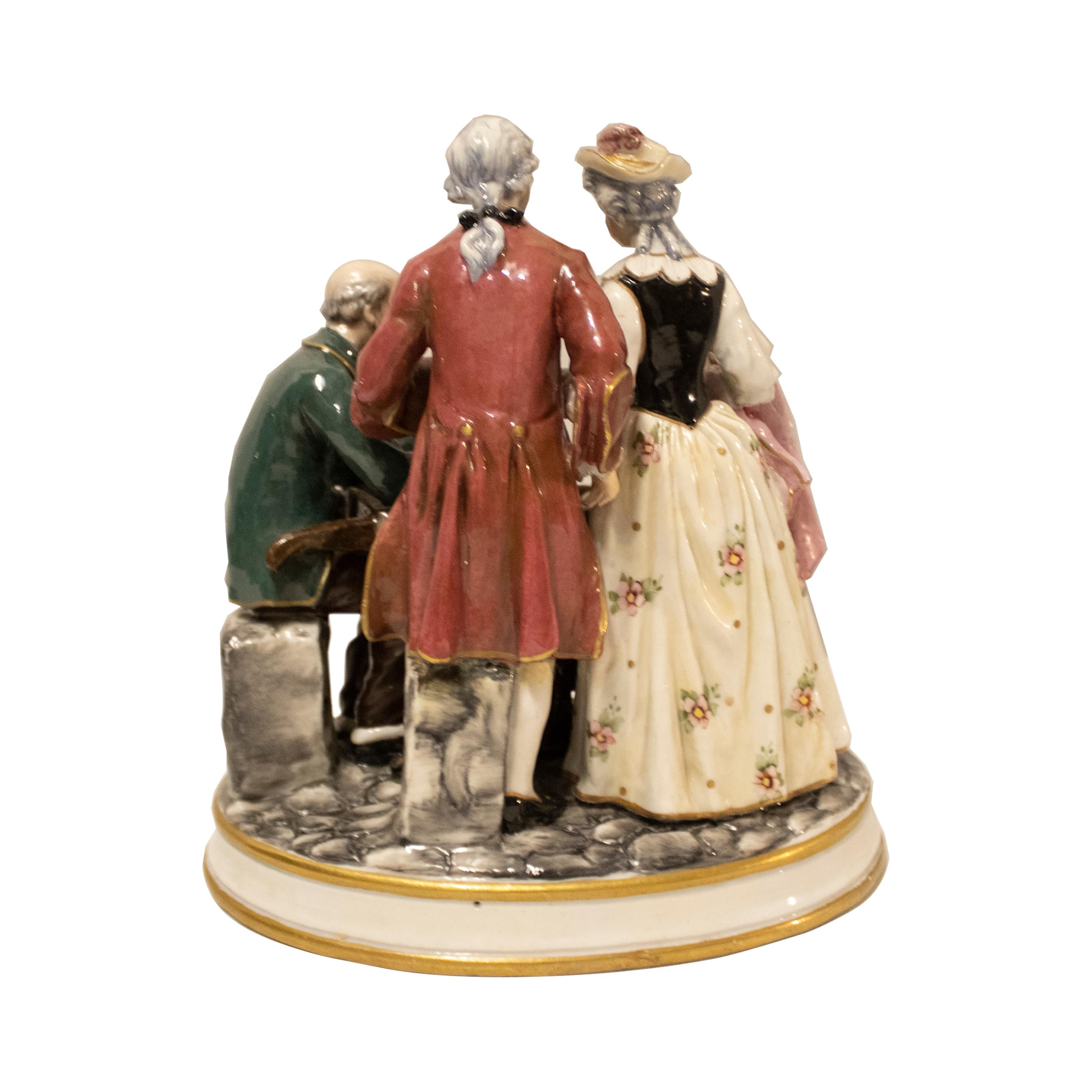 Spanish Enamelled Porcelain Decorative Sculpture by Artist Salvador Mallol, Spain, 20th For Sale