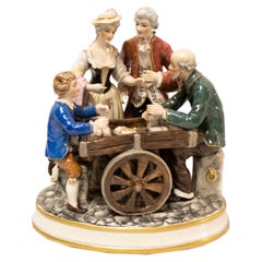 Escultura decorativa de porcelana esmaltada del artista Salvador Mallol, España, XX