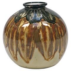Enamelled Porcelain Vase by Limoges