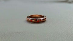 Enamelled Stackable Orange Pois Rose Gold Cocktail Ring