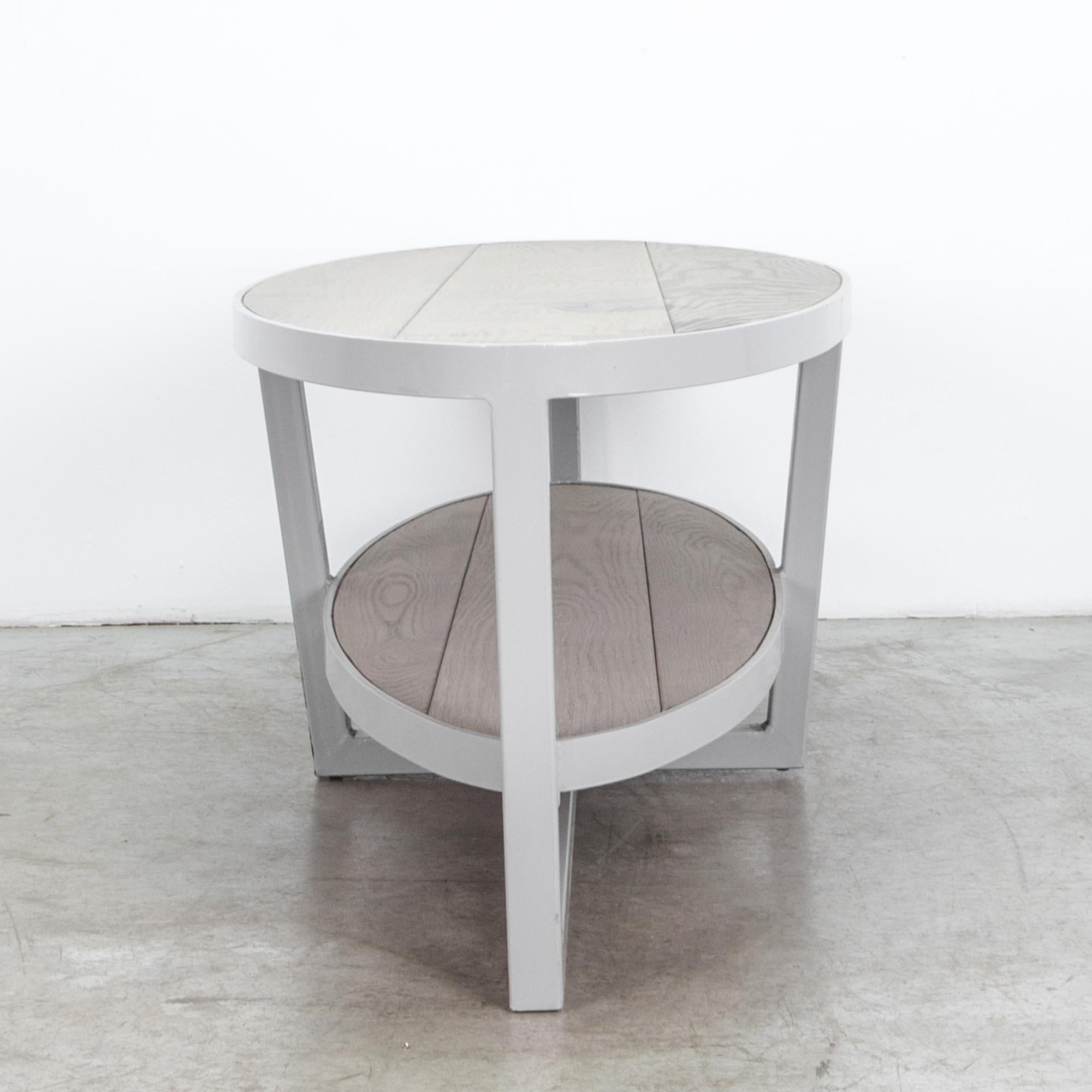Enamelled Steel Table with Oak Top For Sale at 1stDibs enamel coffee