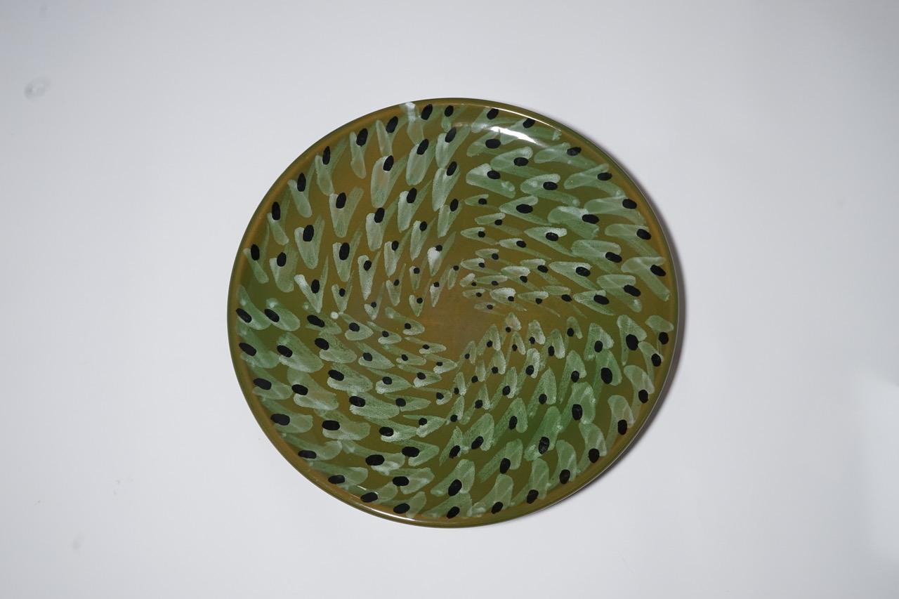 Moderne Assiette en terre cuite émaillée de Carla Accardi en vente