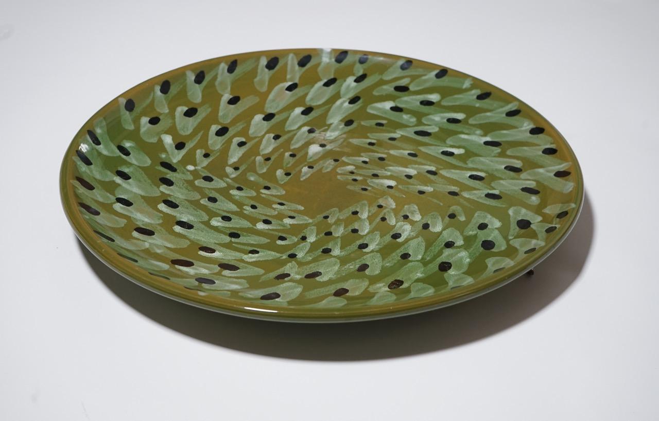 italien Assiette en terre cuite émaillée de Carla Accardi en vente