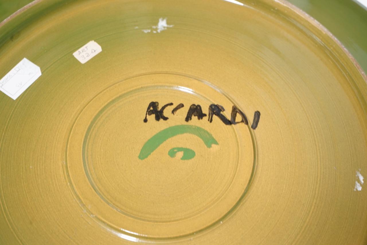Assiette en terre cuite émaillée de Carla Accardi Excellent état - En vente à Milan, Italy