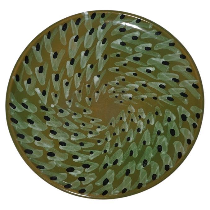 Assiette en terre cuite émaillée de Carla Accardi en vente