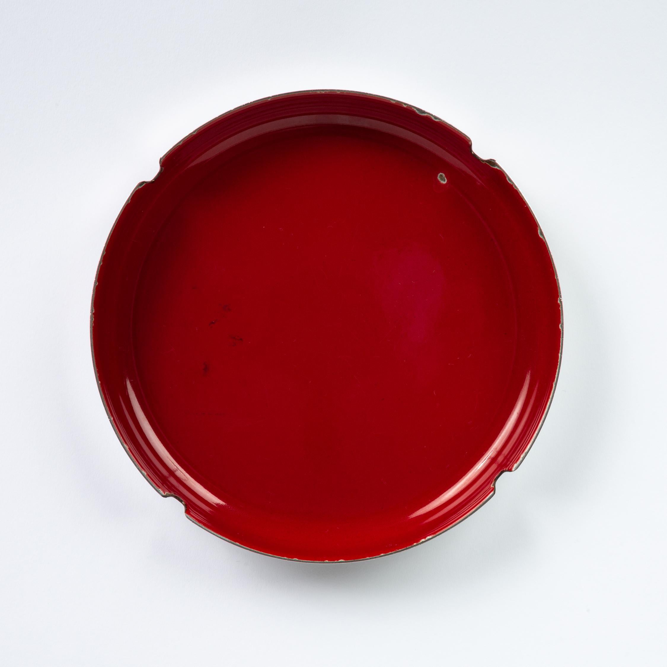 20th Century Enamelware and Stainless Steel Ashtray by Leif Wessmann