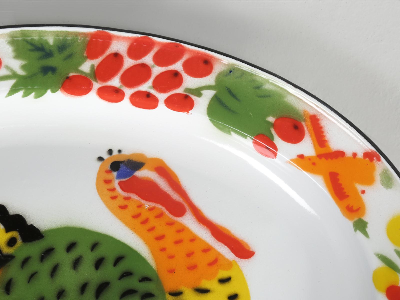 enamel turkey platter